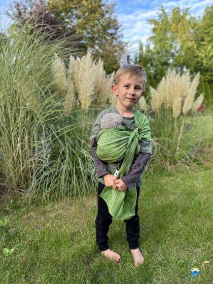 Little Frog Doll Wrap Sling Art.161000 Olivine  Многофункциональный слинг - платок для кукол с кольцом (1.1м)