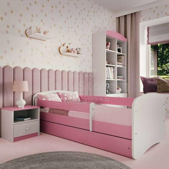 Babydreams bed, pink, without pattern, without drawer, mattress 180/80