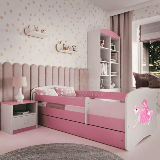 Bed babydreams pink princess on horse without drawer with mattress 180/80