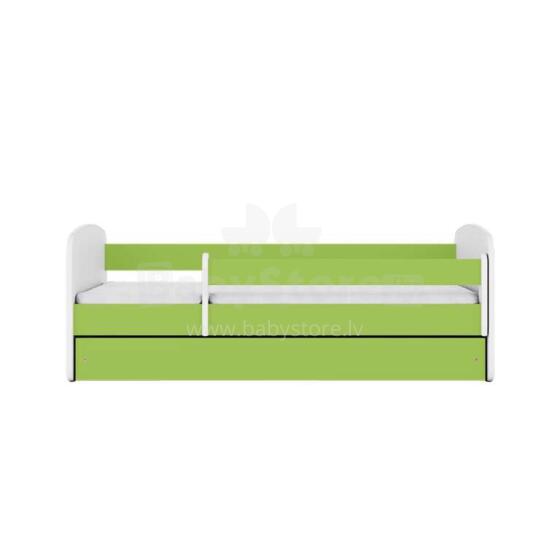 Babydreams green bed without a pattern with a drawer, mattress 180/80