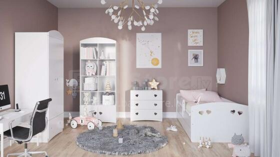 Bed Julia white with drawer with non-flammable mattress 160/80