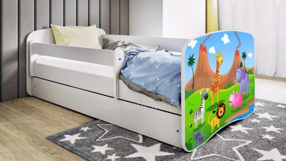 Bed babydreams white safari with drawer with non-flammable mattress 180/80