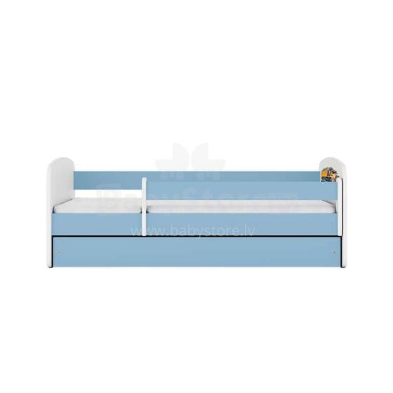 Bed babydreams blue truck with drawer with non-flammable mattress 140/70