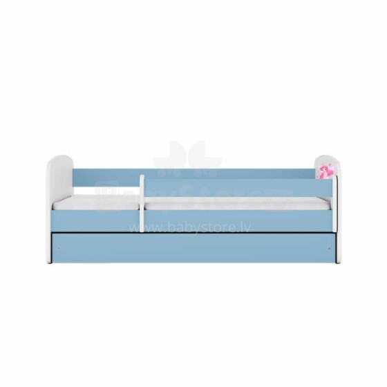 Bed babydreams blue fairy with butterflies with drawer with non-flammable mattress 160/80
