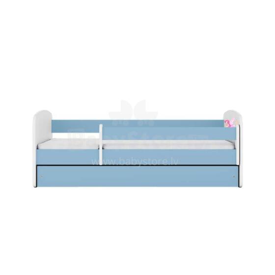 Bed babydreams blue fairy with wings with drawer with non-flammable mattress 160/80