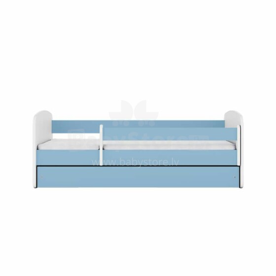 Babydreams blue bed without a pattern with a drawer, coconut mattress 180/80