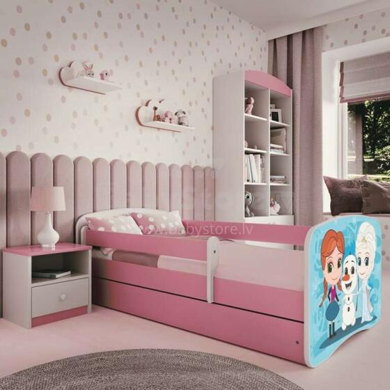 Bed babydreams pink frozen land with drawer without mattress 140/70