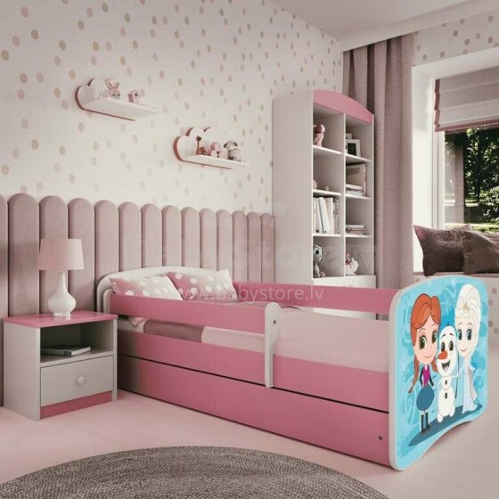Babydreams pink Frozen bed with drawer latex mattress 180/80