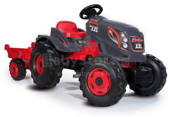 SMOBY - 710200S Smoby traktors ar pedāļiem un piekabi