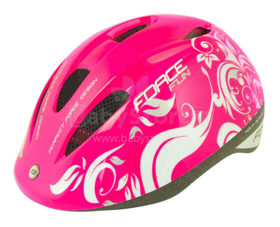 Aizsargķivere bērniem Force Fun Flowers Pink/White M (52-56 cm)