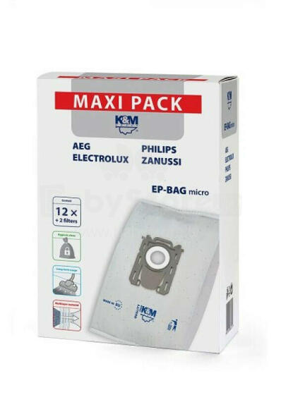 Сумка K&amp;M EP MICRO 12 Philips / Electrolux FC8021, 12 шт.