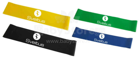 Sveltus lentu komplekts AEROBIC LATEX BANDS 4gab