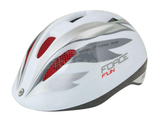Aizsargķivere bērniem Force Fun Stripes White/Grey S (48-54 cm)