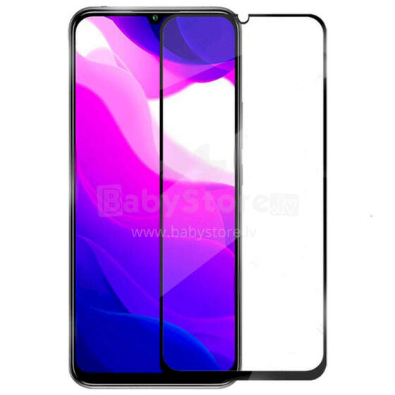 Fusion Full Glue 5D Tempered Glass Aizsargstikls Pilnam Ekrānam Xiaomi Mi 10T Lite 5G Melns
