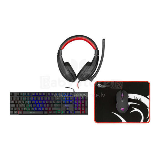 White Shark Comanche 3  GC-4104 - 4in1 KEYBOARD + MOUSE + MOUSE PAD  + HEADSET