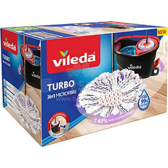 Щётка с ведром из микрофибры Vileda Turbo 3in1