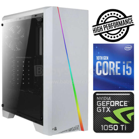Personālais dators INTOP i5-10400F 16GB 500SSD M.2 NVME+1TB GTX1050Ti 4GB No-Os