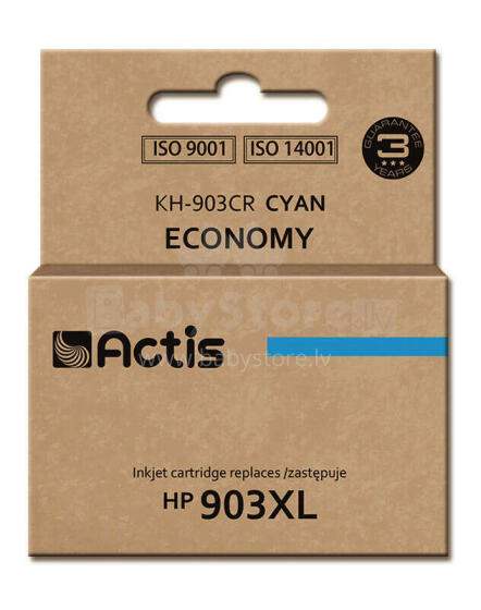 Чернила Actis KH-903CR для принтера HP; Замена HP 903XL T6M03AE; Стандарт; 12 мл; голубой - новый чип