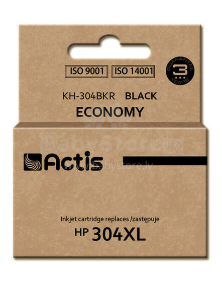 Actis KH-304BKR tinte HP printerim; Nomaiņa uz HP 304XL N9K08AE; Premium; 15 ml; melns