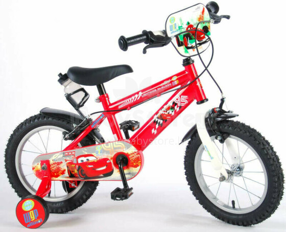 Bērnu velosipēds Disney Cars Children's Bicycle Red (Rata izmērs: 14”)