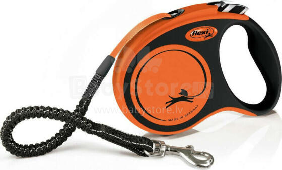 Pavada Flexi Retractable Xtreme S, 5 m lente, oranža, līdz 20 kg