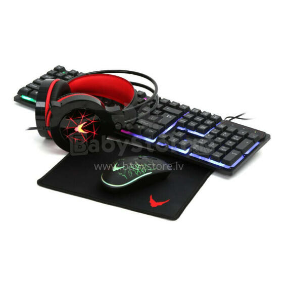 Varr VG4IN1SET02 Игровой комплект 4in1 / Клавиатура / Мышь / Hаушники / Коврик / ENG  / RGB