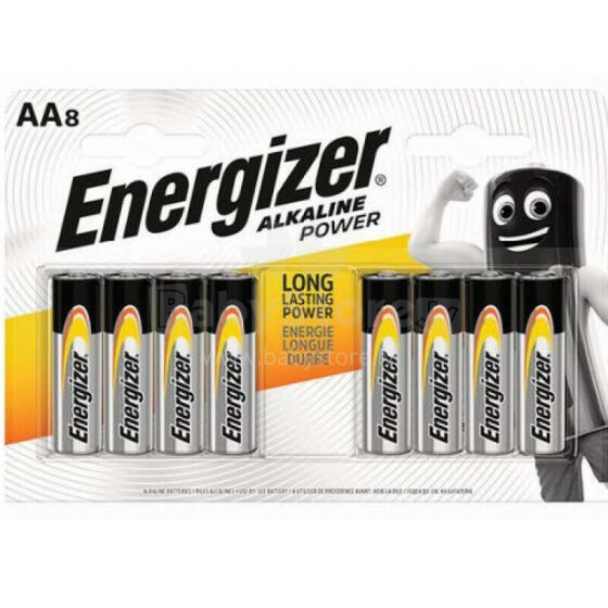 Energizer LR06-8BB Alkaline Power AA (LR6) BLISTERA IEPAKOJUMĀ 8GB.
