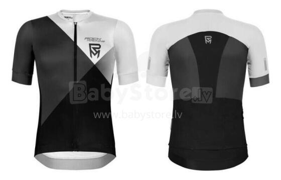 Velo krekls Rock Machine MTB/XC balts/melns, L izmērs