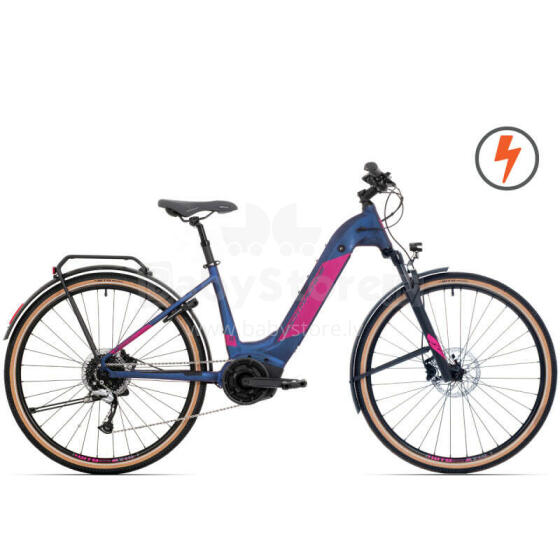 Электровелосипед Rock Machine Crossride e500B Lady синий/розовый (Размер колеса: 29 Размер рамы: M)