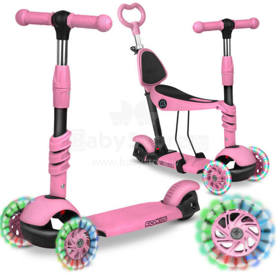 Трехколесный самокат Ricokids Todi - розовый