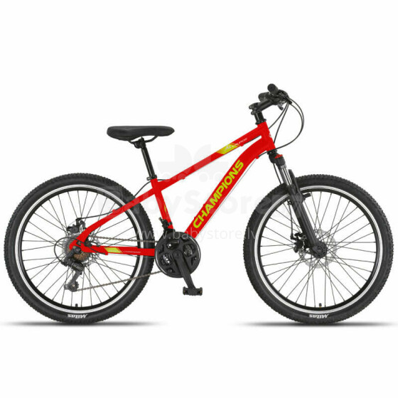 Подростковый велосипед Champions 24 Kaunos DB (KAU.2423D) оранжевый/желтый (Размер колес: 24)