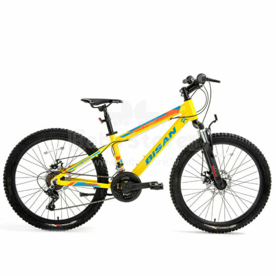 Pusaudžu velosipēds Bisan 24 KDX2900 MD (PR10010334) dzeltens/zils (Rata izmērs: 24)