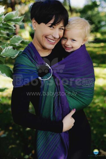 Little Frog Ring Sling Cotton Art.164052 Sodalite Слинг - платок с кольцами S размер (для детей до 36 месяцев)