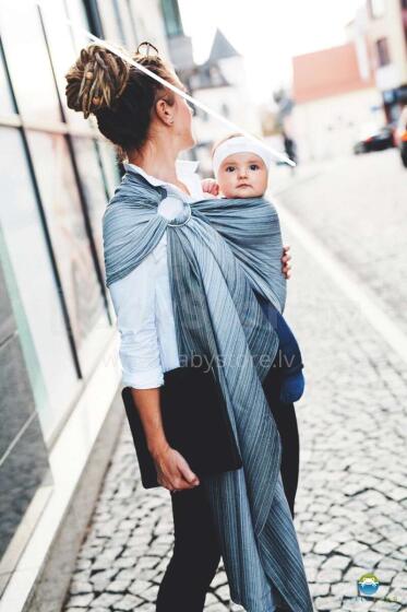 Little Frog Ring Sling Cotton Art.164073 Angelit  Слинг - платок с кольцами S размер (для детей до 36 месяцев)