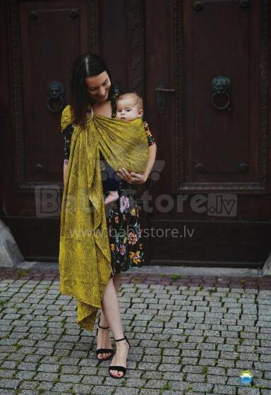 Little Frog Ring Sling Cotton Art.164077 Lemon Wildness Слинг - платок с кольцами S размер (для детей до 36 месяцев)