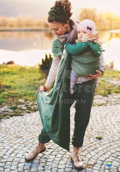 Little Frog Ring Sling Cotton Art.164079 Mossy Cube Слинг - платок с кольцами S размер (для детей до 36 месяцев)