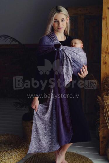 Little Frog Ring Sling Cotton Art.164089 Tencel Iris Слинг - платок с кольцами S размер (для детей до 36 месяцев)