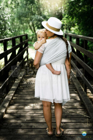 Little Frog Ring Sling Cotton Art.164090 Silver Wildness Слинг - платок с кольцами S размер (для детей до 36 месяцев)