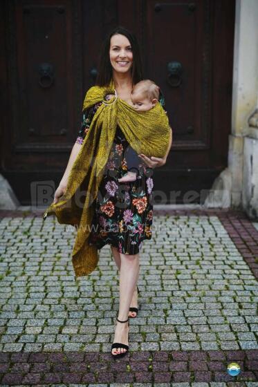 Little Frog Ring Sling Cotton Art.164105 Lemon Wildness Слинг - платок с кольцами M размер (для детей до 36 месяцев)