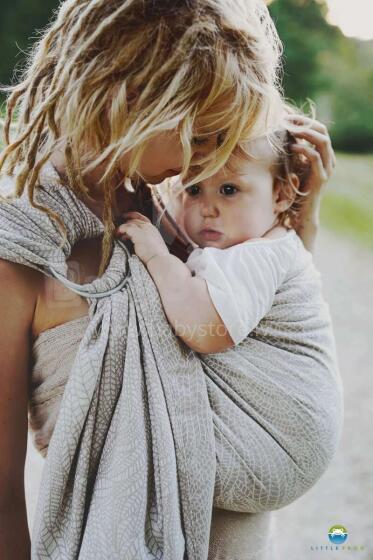 Little Frog Ring Sling Cotton Art.164107 Natural Wilness Слинг - платок с кольцами M размер (для детей до 36 месяцев)