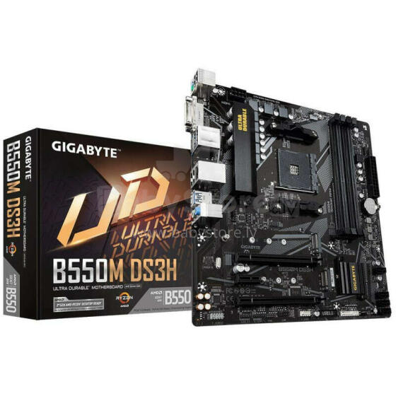 Материнская плата GIGABYTE AMD B550 SAM4 Память MicroATX DDR4 Слотов памяти 4 1xPCI-Express 3.0 1x1xPCI-Express 3.0 4x 1xPCI-Express 4.0 16x 2xM.2 1xDVI-D 1xHDMI 2xAudio-In 1xAudio-Out 4xUSB 