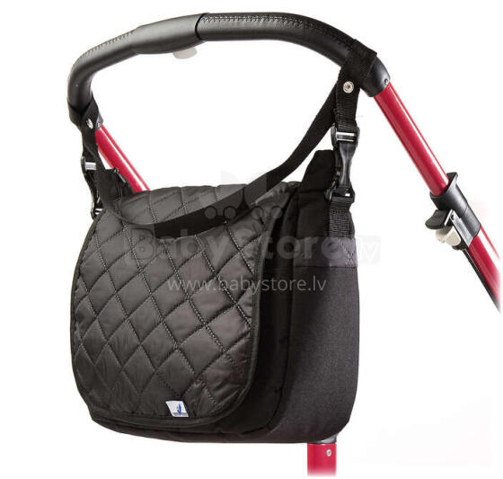 Quilted mama bag for strollers BLACK