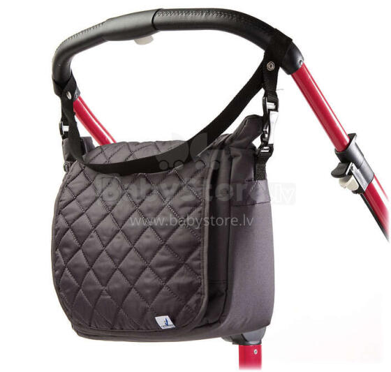 Quilted mama bag for strollers GRAPHITE