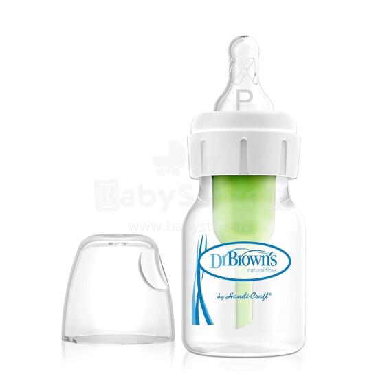 Dr. Brown’s Natural Flow® Options+™ PP Narrow Art.SB2100 Preemie bottle for premature and newborn babies with a nipple, 60 ml