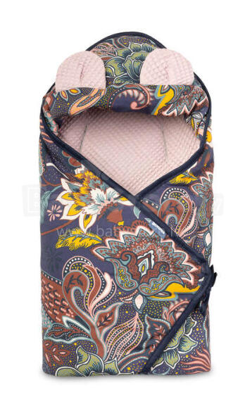 Waffle Carry-cot swaddle blanket – boho dusty rose