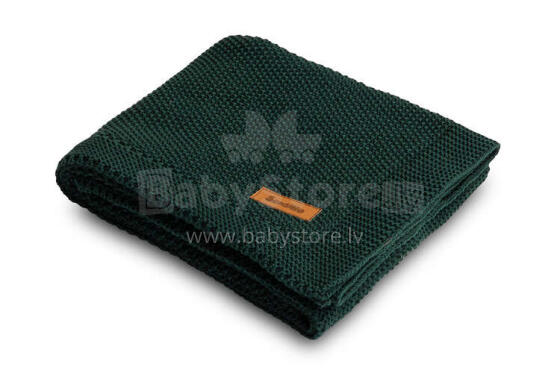Knitted Blanket – dark green