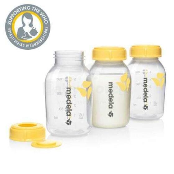 Medela Breast Milk Bottles Art.0074 Piena pumpju rezerves pudeles 150 ml, 3 gab.