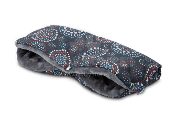 PUSHCHAIR MUFF - ROSETTES BLACK