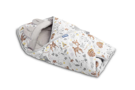 Velvet carry-cot swaddle blanket –  WHITE FOREST ADVENTURE