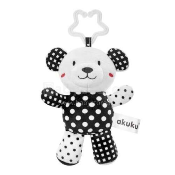 AKUKU BEAR Art.A0470 BLACK/WHITE Подвесная плюшевая игрушка